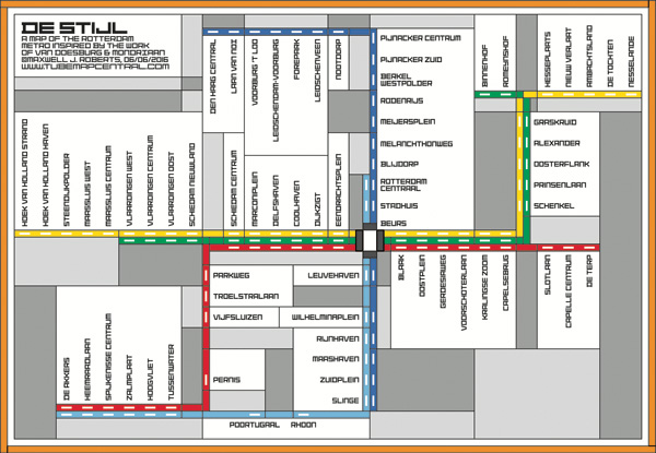 Rotterdam De Stijl Map
