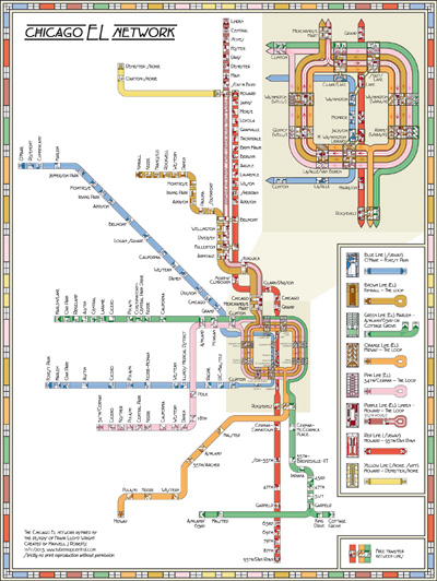 Chicago Frank Lloyd Wright Map